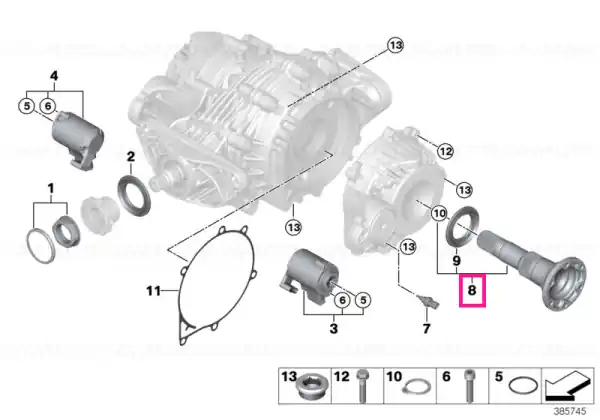 Output flange set - BMW Livrare expres