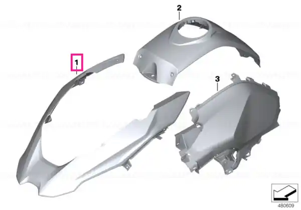 Front wheel fender, upper BROWN - BMW Motorrad Retur gratuit