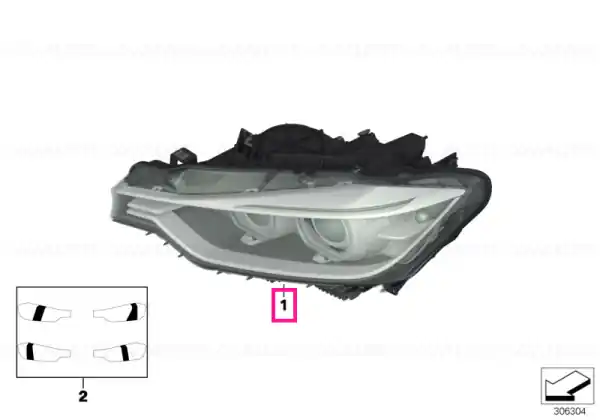 Preferatul clienților Bi-xenon headlight, left - BMW