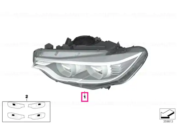 Livrare expres Bi-xenon headlight, right - BMW
