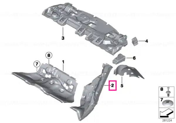 Preferatul clienților Sound insulation, wheel arch, right - BMW