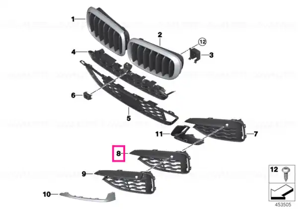 Reducere de preț Grille, side, open, right M - BMW