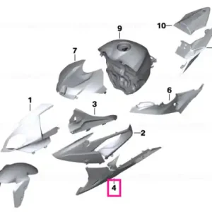 Vezi acum Engine spoiler left BLACK - BMW Motorrad