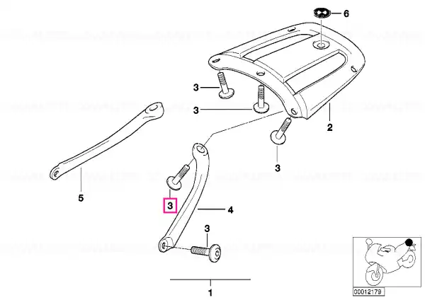 Doar azi Set șuruburi TOP-CASE - BMW Motorrad