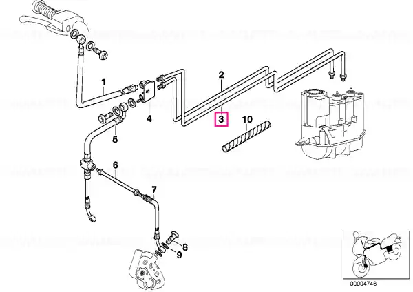 Țeavă frână față ABS - BMW Motorrad Preț redus