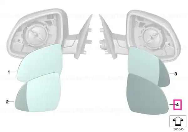 Cumpără acum Mirror glass, heated, convex, left - BMW