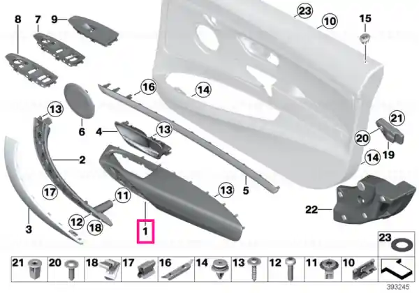Armrest, front left OYSTER - BMW Ofertă de sezon