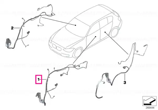Wiring drivers side - BMW Doar azi