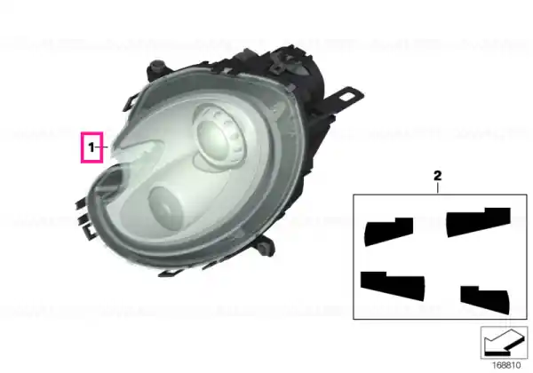 Bi-xenon headlight, right - BMW - Mini Preț promoțional
