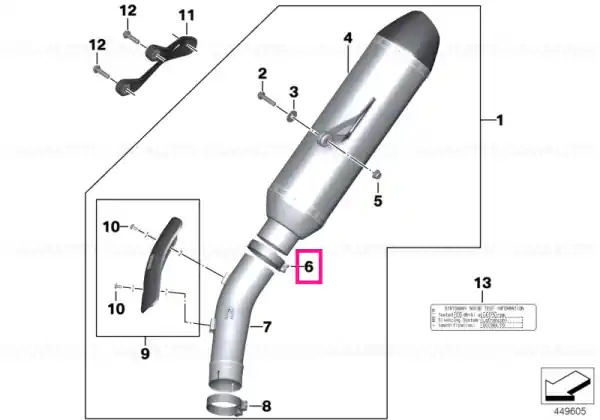 Muffler clamp M8X35 ISA R55 - BMW Motorrad Ofertă