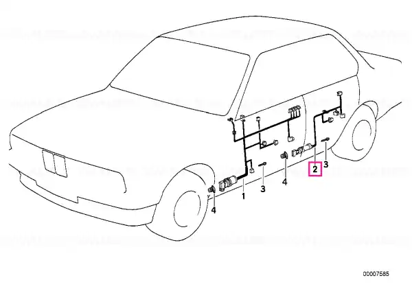 Discount Rear right door cable harness - BMW