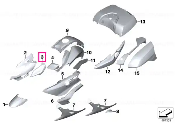 Ofertă exclusivă Wind deflector primed left - BMW Motorrad