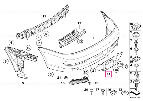 Licence plate adaptor, primed - BMW Ofertă specială