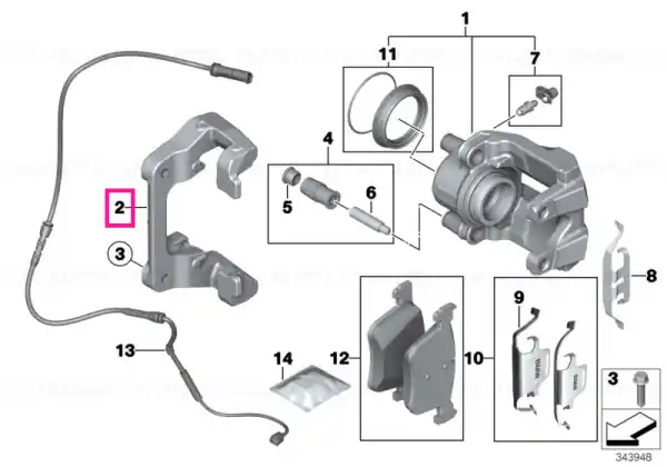 Cumpără online Calliper carrier - BMW