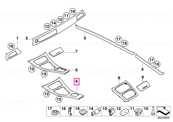 Cumpără online Ornament compartiment depozitare GLACIERSILBER - BMW