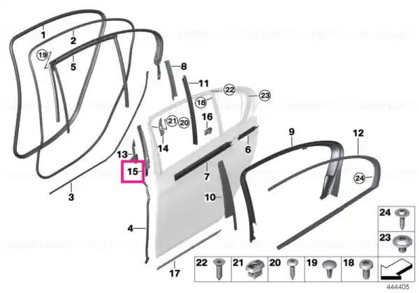Transport gratuit Window frame support door rear ri. - BMW