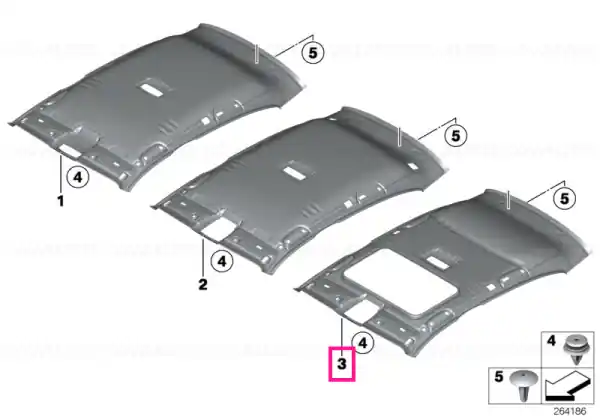Preț mic Headlining, lift-up & slide-back sunroof EVERESTGRAU - BMW