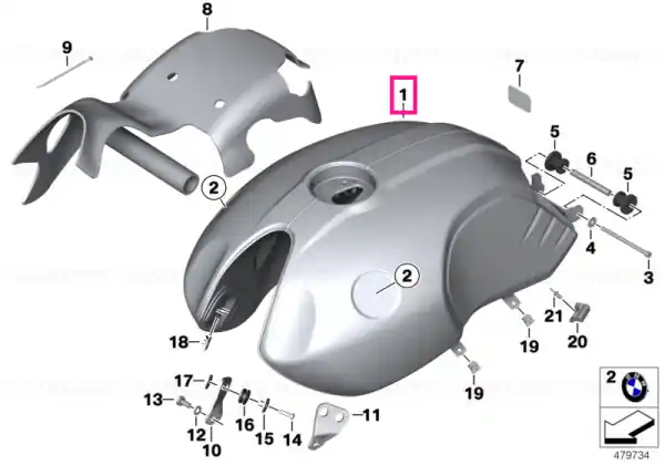 Fuel tank LIGHT-WHITE - BMW Motorrad Livrare gratuită