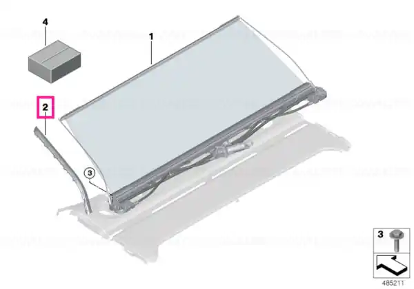 Guide rail left MOKKA - BMW Popular