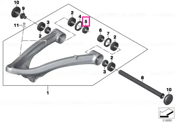 Lichidare de stoc Bucsa distantier, dreapta - BMW Motorrad