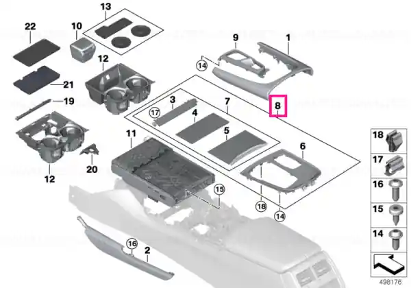Set ornamente lemn frasin MARONE - BMW Popular