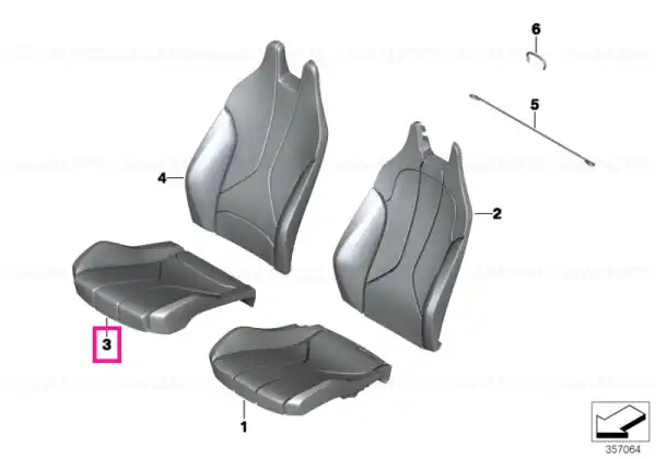 Lichidare de stoc Husa scaun piele, stanga AMIDO - BMW