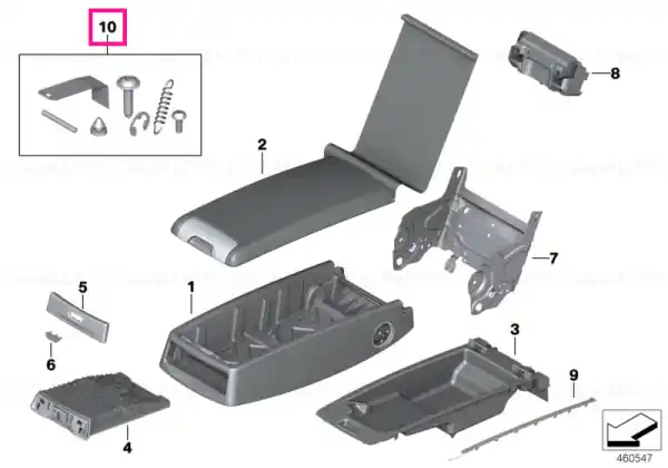 Ofertă limitată Fastening set, armrest - BMW