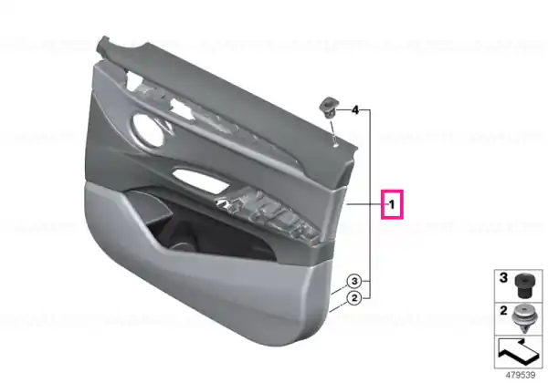 Popular Panou ornament ușă stg ANTRACIT ANTHRAZIT - BMW