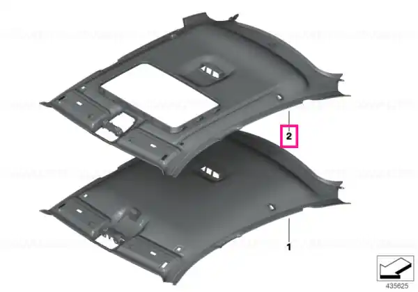 Reducere Moulded roofliner, Alcantara RAUCHWEISS - BMW