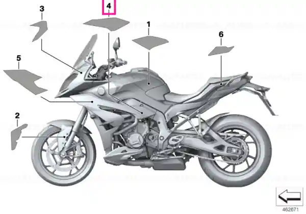 Decor fairing side panel, rear right - BMW Motorrad Preferatul clienților