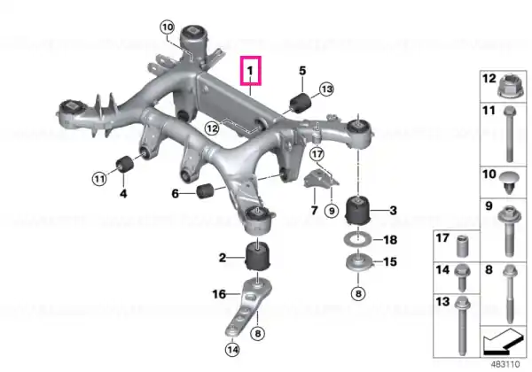 Bestseller Rear axle carrier - BMW