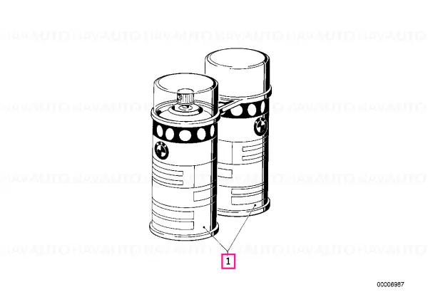 Paint spray can set Siena red met. 2X150ML 362 - BMW Promoție