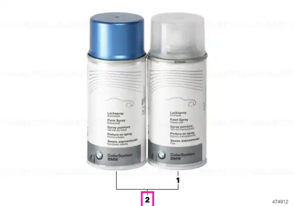 Reduceri Spray paint set Ionic Silver met. 2X150ML B93 - BMW