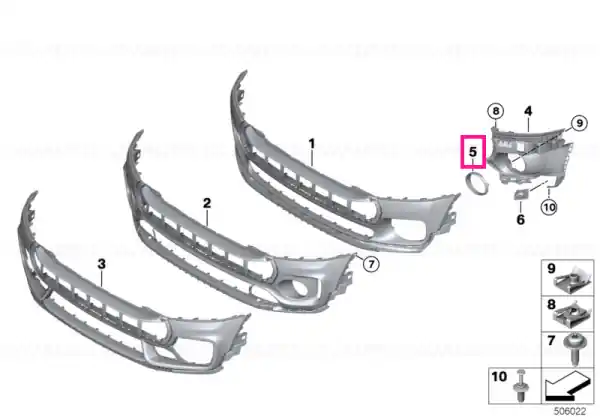 Inel ornament far față dreapta CHROM - BMW - Mini Expediere rapidă