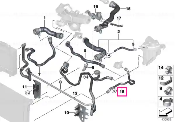 Coolant hose - BMW Ieftin