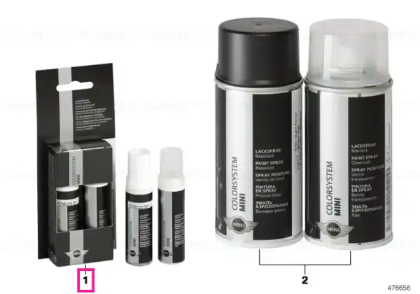 Touch-up stick set, NightFeverBlack met. 2X12ML B04 - BMW - Mini Cel mai bun preț