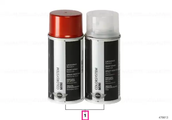 Spray-paint set Ice Blue unicolor 2X150ML B28 - BMW - Mini Reduceri