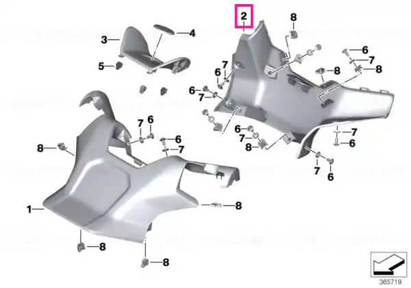 Handlebar, bottom GRANITE-GRAY - BMW Motorrad Disponibil imediat