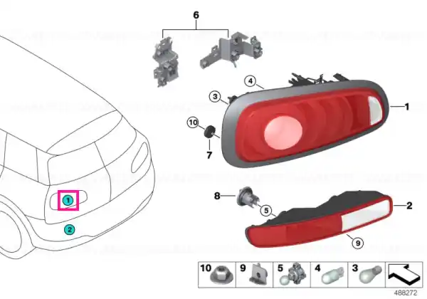 Ofertă specială Tail light, left - BMW - Mini