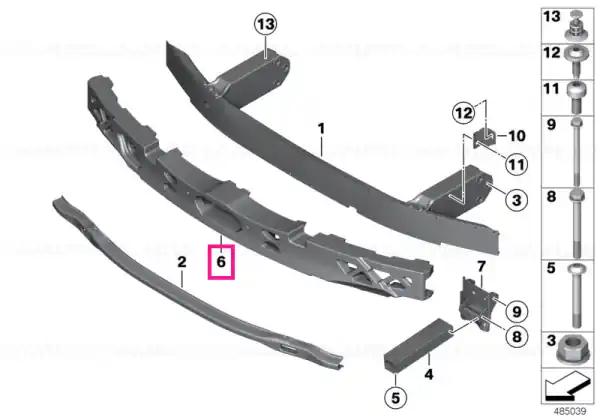 Discount Impact absorber, top - BMW