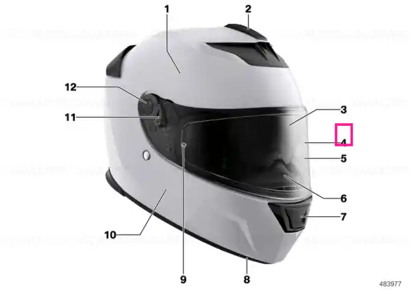 Visor reflective "Blue" Street X - BMW Motorrad Reducere extra