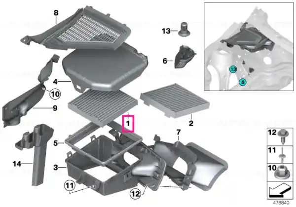 Filtru praf fin - BMW Livrare rapidă