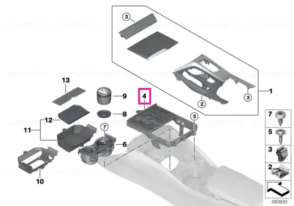 Lichidare de stoc Frame, oddments tray - BMW