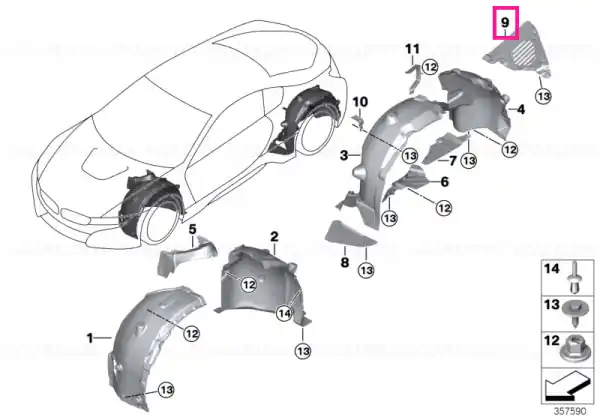 Reducere specială Capac spate stânga - BMW