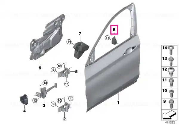 Ultima șansă Crashpad door top right - BMW