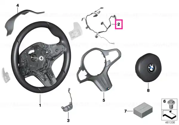 Preț redus connecting line, steering wheel - BMW