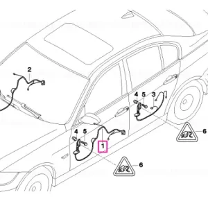 Wiring set, door, co-driver - BMW Lichidare de stoc