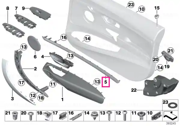 Reducere specială Accent strip, front left ESTORILBL./MATT - BMW