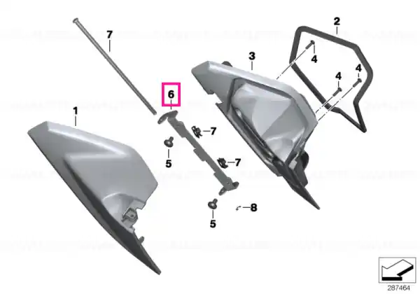 Ultima șansă Hinge, storage compartment lid - BMW Motorrad