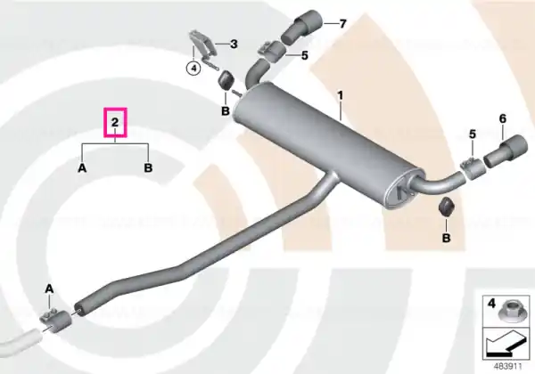 Preț redus Installation kit for rear silencer VALUE LINE - BMW - Mini